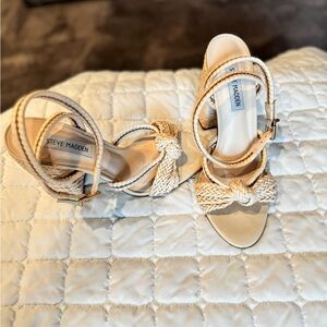 Steve Madden Women's Tan Braided Heels